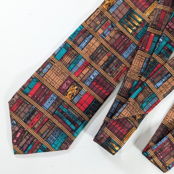 100% silk Eagles Wings Florida Christia Religious Library Neck tie made in Korea - Picture 1 of 8